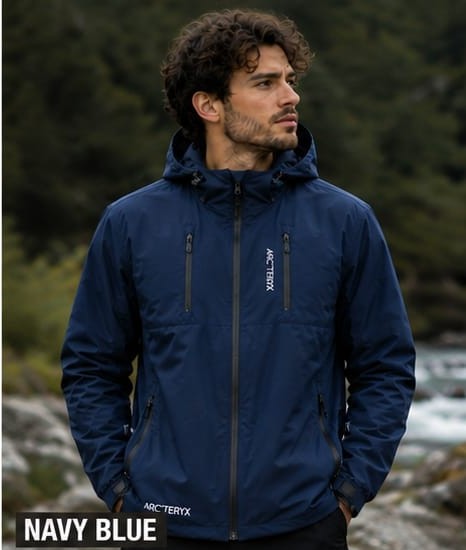 Men's Technical Windproof Outdoor Jacket (Deep Navy Blue)
