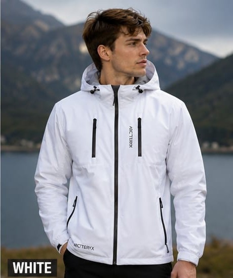 Men's Technical Windproof Outdoor Jacket (Alpine White)